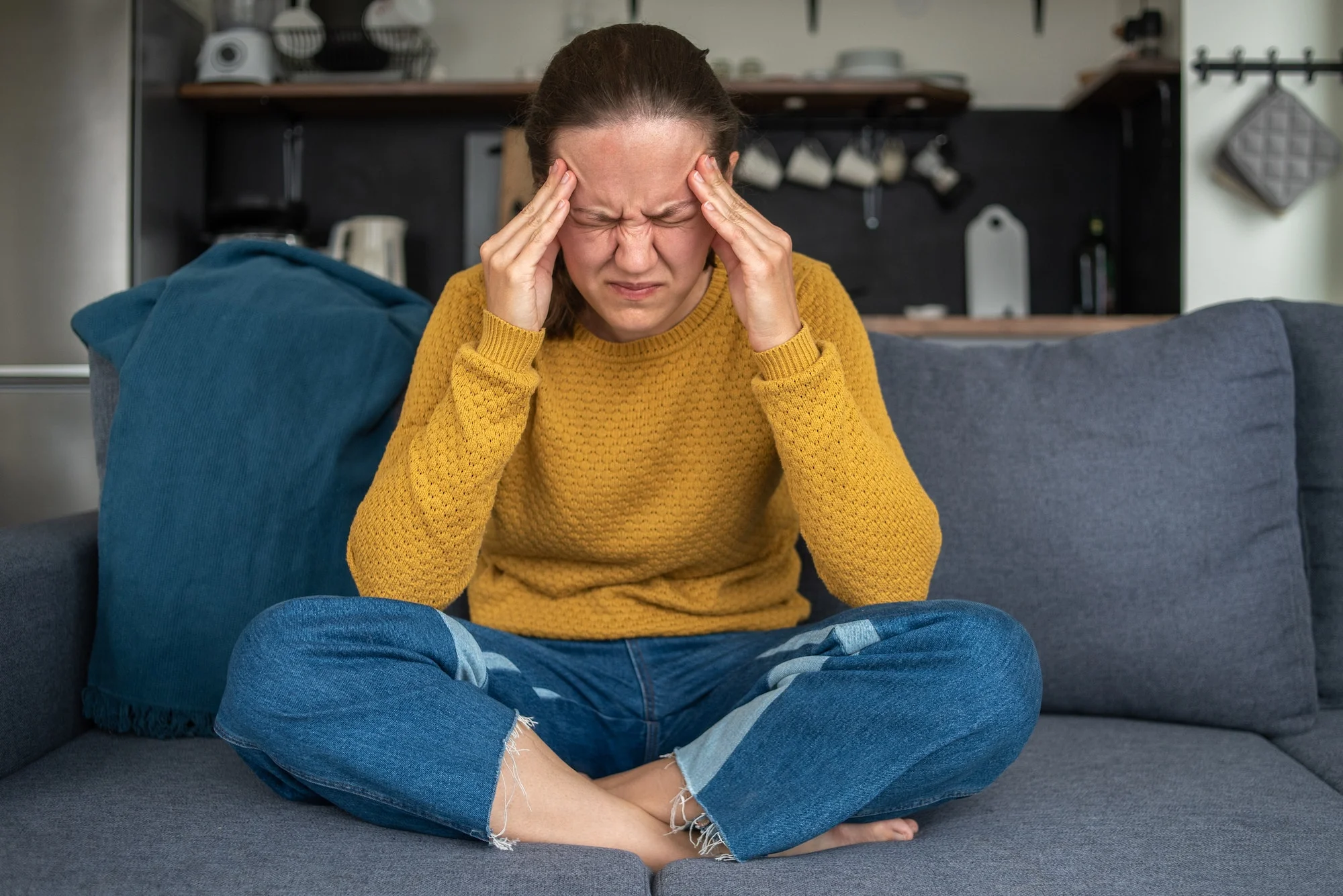 Woman with headache